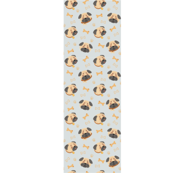 Puppy Pattern wallpaper of a dog - TenStickers
