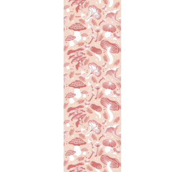 Mushroom Motif art deco wallpaper - TenStickers