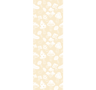 Mushroom Sketches cute animal wallpaper - TenStickers