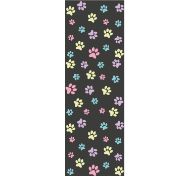 Paw Pattern Motif wallpaper of a dog - TenStickers
