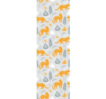 Feline Motif Decor cat wallpaper - TenStickers