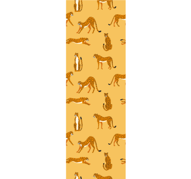 Playful Leopards cute animal wallpaper - TenStickers