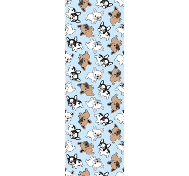 Playful Puppies Pattern cute animal wallpaper - TenStickers