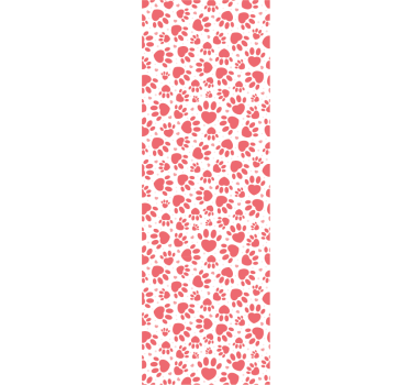 Paw Print Hearts wallpaper of a dog - TenStickers