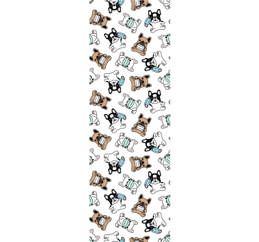 Canine Skaters wallpaper of a dog - TenStickers