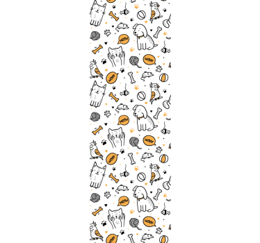 Pet Doodle Art animal wallpaper - TenStickers