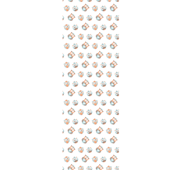 Owl Pattern wallpaper childrens room - TenStickers