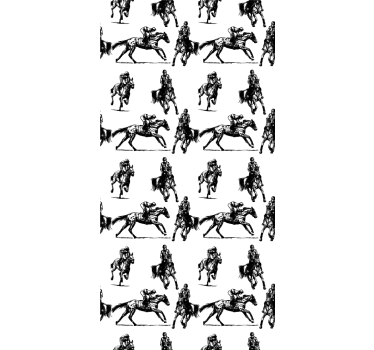 Equestrian Motif cute animal wallpaper - TenStickers