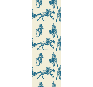 Equestrian Sketches wallpaper horses - TenStickers