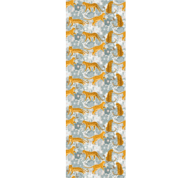Leopard Motif cute animal wallpaper - TenStickers