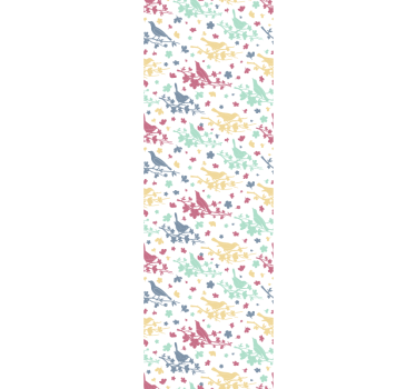 Bird Pattern Motif birds wallpaper - TenStickers