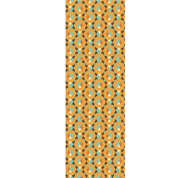 Wallpaper geometric retro design - TenStickers
