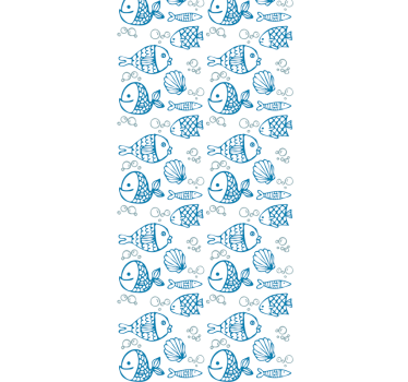 Aquatic Friends fishes wallpaper - TenStickers