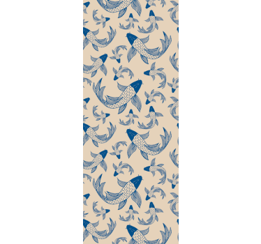 Koi Fish Pattern cute animal wallpaper - TenStickers