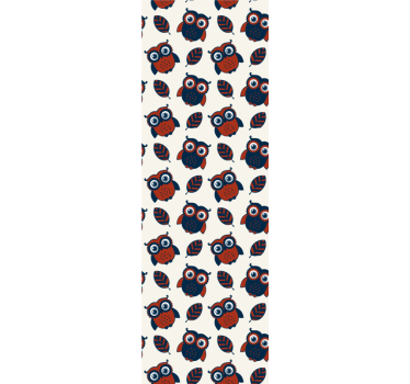 Owl Pattern Design cute animal wallpaper - TenStickers