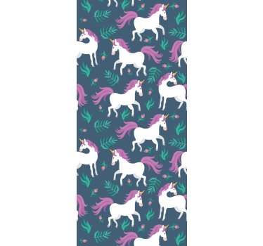 Magical Unicorns wallpaper horses - TenStickers