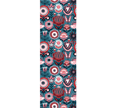 Ornamental Blooms wallpaper flowery - TenStickers