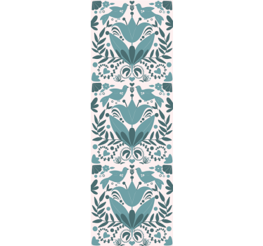 Floral Symmetry Patterns wallpaper flowery - TenStickers