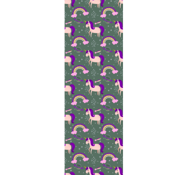 Mythical Creatures and Colorful Arches cute animal wallpaper - TenStickers