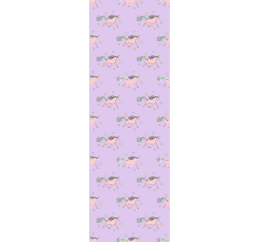 Unicorn Fantasy Vibes cute animal wallpaper - TenStickers