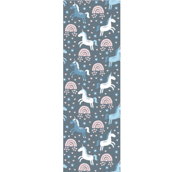 Giraffe Rainbows Motif cute animal wallpaper - TenStickers