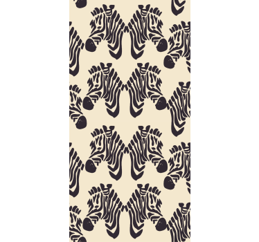 Wallpaper zebra zebra pattern design - TenStickers