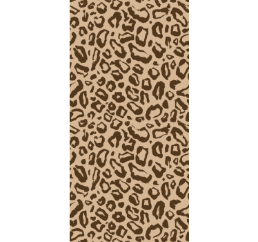 Beige feline pattern leopards wallpaper - TenStickers
