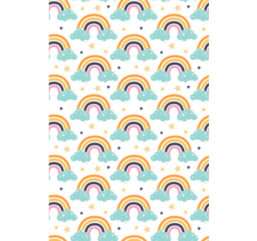 Rainbow Starry Sky wallpaper childrens room - TenStickers
