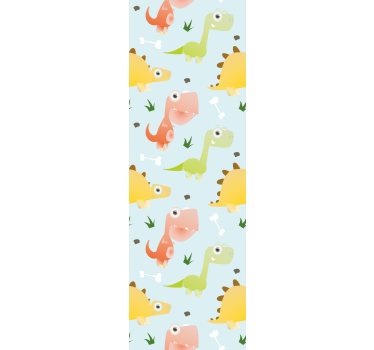 Playful Dinosaur Patterns dino wallpaper - TenStickers