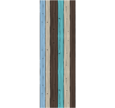 Stylized Planks wood feature wallpaper - TenStickers