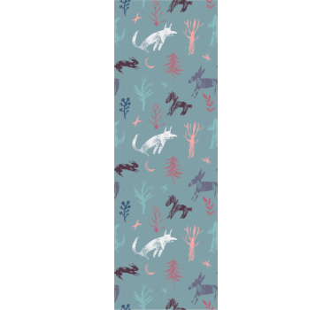 Woodland Creature Motif cute animal wallpaper - TenStickers