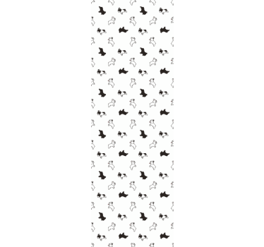Puppy Sketches Pattern wallpaper of a dog - TenStickers