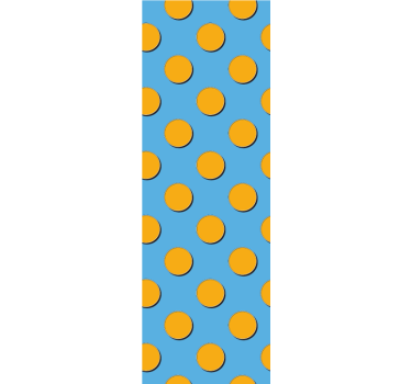 Wallpaper dots orange dots on blue background - TenStickers