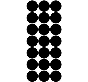Chic black circular pattern wallpaper dots - TenStickers
