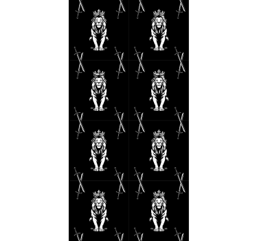 Regal Lions Pattern cute animal wallpaper - TenStickers
