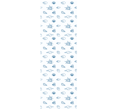 Nautical Sketch Motif fishes wallpaper - TenStickers