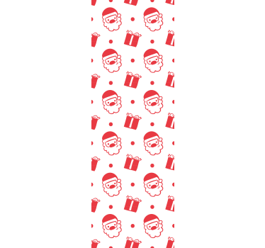 Santa Festive Motif christmas wallpaper - TenStickers