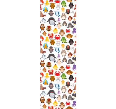 Cute animal wallpaper animal characters blend - TenStickers