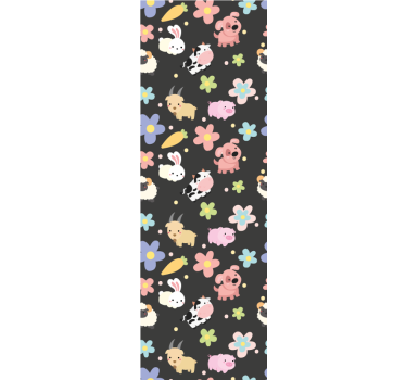 Animal pattern fun animal wallpaper - TenStickers