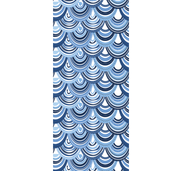 Scallop Pattern wallpaper geometric - TenStickers