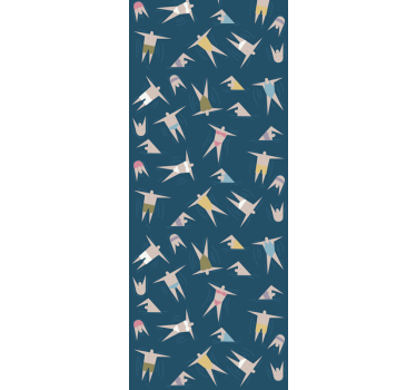 Flying Birds Pattern cute animal wallpaper - TenStickers