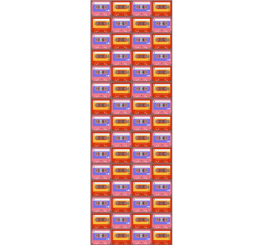 Other vintage wallpaper retro cassette collection - TenStickers