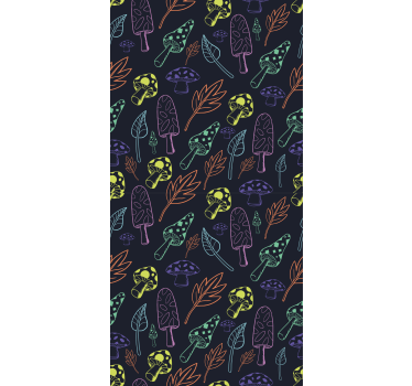 Funky Forest Pattern nature wallpaper - TenStickers