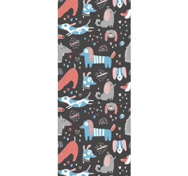 Whimsical Animal Illustrations cute animal wallpaper - TenStickers
