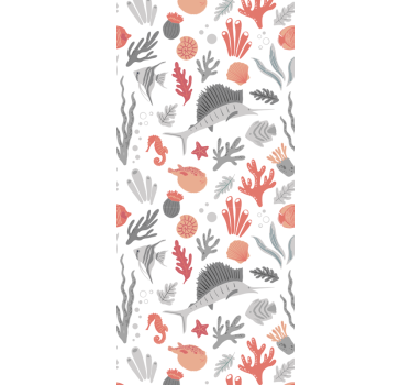 Underwater Motif fishes wallpaper - TenStickers