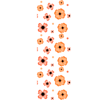Poppies Pattern flowers wallpaper - TenStickers