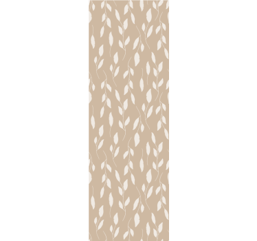 Beige delicate pattern leaves wallpaper - TenStickers