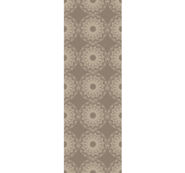 Intricate beige circular pattern ornamental wallpaper - TenStickers