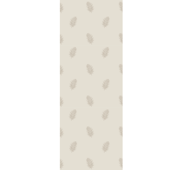 Subtle beige pattern leaves wallpaper - TenStickers