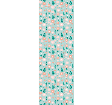 Soft spring print flowers wallpaper - TenStickers